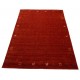 Gładki 100% wełniany dywan Gabbeh Loribaft ceglasty 170x240cm delikatne motywy zwierzęce