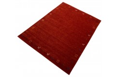 Gładki 100% wełniany dywan Gabbeh Handloom Loribaft ceglasty 170x240cm
