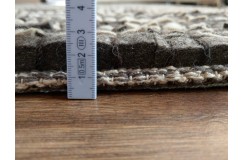 Wełniany dywan w rzędy kostek z wełny filcowanej, gruby designerski