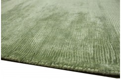 Dywan Brinker Carpets Oyester w pasy zielony z połyskiem 100% wiskoza