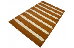 Brązowy nowoczesny dywan RUG COLLECTION do salonu 100% wełniany 150x240cm Indie