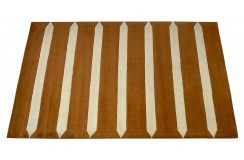 100% wełna gruby dywan z Indii 150x240cm design do salonu brązowy