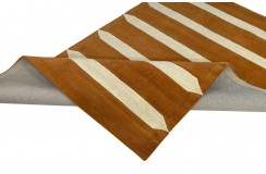 100% wełna gruby dywan z Indii 150x240cm design do salonu brązowy