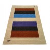 Ekskluzywny dywan Gabbeh Loribaft w pasy Indie 170x240cm 100% wełniany beżowy, kolorowy