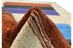 100% wełna dywan loribaft gabbeh z indii 170x240cm w pasy