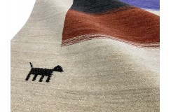 100% wełna dywan loribaft gabbeh z indii 170x240cm w pasy