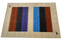 100% wełna dywan loribaft gabbeh z indii 170x240cm w pasy
