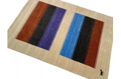100% wełna dywan loribaft gabbeh z indii 170x240cm w pasy