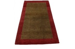 Brązowy gustowny dywan Gabbeh z Indii 100% wełna argentyńska 90x160cm gruby