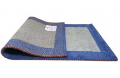 100% wełna gruby dywan Gabbeh Indie Luksusowy 70140cm niebieski