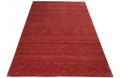 Gładki 100% wełniany dywan Gabbeh Handloom różowy 200x290cm bez wzorów