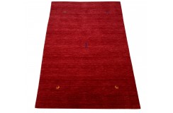 Czerwony ekskluzywny dywan Gabbeh Loribaft Indie 140x200cm 100% wełniany