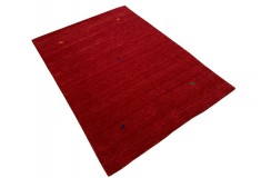 Czerwony ekskluzywny dywan Gabbeh Loribaft Indie 140x200cm 100% wełniany