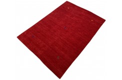 Czerwony ekskluzywny dywan Gabbeh Loribaft Indie 140x200cm 100% wełniany