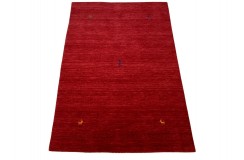 Czerwony ekskluzywny dywan Gabbeh Loribaft Indie 140x200cm 100% wełniany