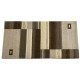Welniany ręcznie tkany dywan Nepal Premium w prostokąty brązowo-beżowy 170x240cm