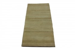 Nowoczesny piękny beżowy wełniany dywan gabbeh z Indii 70x140cm ręczny
