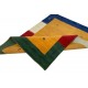 Kolorowy ekskluzywny dywan Gabbeh Loribaft Indie 120x180cm 100% wełniany pomarańczowo-żółty