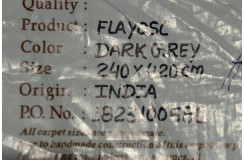 Dywan Brinker Carpets Flayosc dark grey szary z połyskiem 100% wiskoza