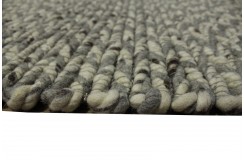 Luksusowy dywan zaplatany z wełny filcowanej szary 160x230cm gruby dwustronny