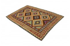 Etniczny kilim szary z Afganistanu dzieło Chobi nomadyczny 160x230cm