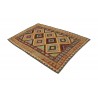 Etniczny kilim szary z Afganistanu dzieło Chobi nomadyczny 160x230cm