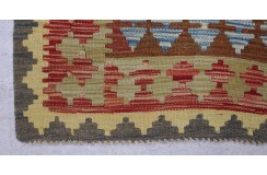 Etniczny kilim szary z Afganistanu dzieło Chobi nomadyczny 160x230cm