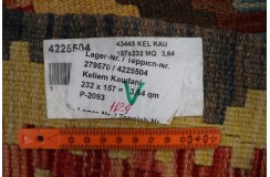 Etniczny kilim szary z Afganistanu dzieło Chobi nomadyczny 160x230cm