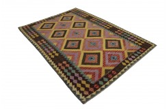 Etniczny kilim szary z Afganistanu dzieło Chobi nomadyczny 165x245cm