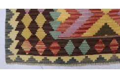 Etniczny kilim szary z Afganistanu dzieło Chobi nomadyczny 165x245cm