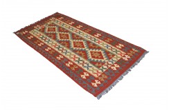 Etniczny kilim szary z Afganistanu dzieło Chobi nomadyczny 100x200cm