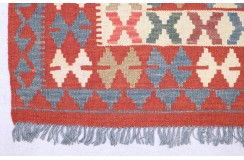 Etniczny kilim szary z Afganistanu dzieło Chobi nomadyczny 100x200cm