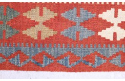 Etniczny kilim szary z Afganistanu dzieło Chobi nomadyczny 100x200cm