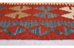 Etniczny kilim szary z Afganistanu dzieło Chobi nomadyczny 100x200cm