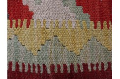 Kolorowy dywan kilim art deco 100x200cm z Afganistanu Maimana Chobi 100% wełna dwustronny vintage design nomadyczny