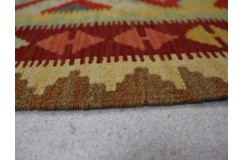 Kolorowy dywan kilim art deco 100x200cm z Afganistanu Maimana Chobi 100% wełna dwustronny vintage design nomadyczny