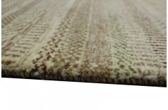 Beżowy luksusowy elegancki dywan Gabbeh Loribaft Indie 140x200cm gruby gęsty i miękki