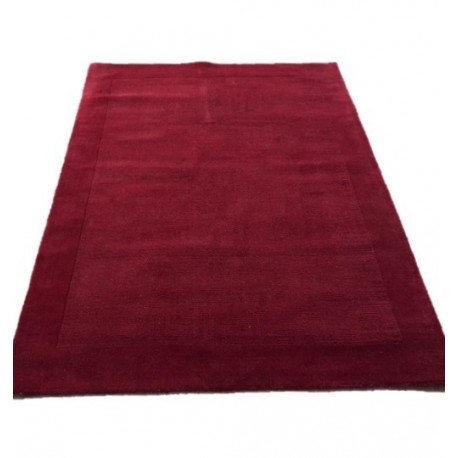 Czerwony wełniany designerski dywan 2cm gruby 150x240cm prosty