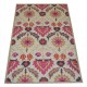 Kolorowy różowy kwiatowy dywan RUG COLLECTION do salonu nowoczesny design 100% wełna 150x240cm Indie
