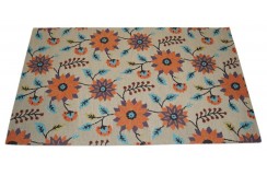 100% wełna gruby dywan z Indii  150x240cm design do salonu pętelkowy