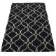 Marokańska koniczyna czarny dywan RUG COLLECTION do salonu 100% wełniany 150x240cm Indie