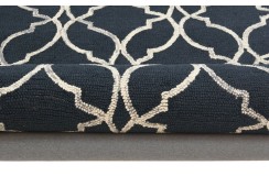 100% wełna gruby dywan z Indii 150x240cm design do salonu czarny