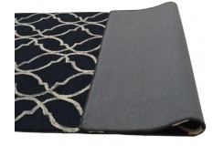 100% wełna gruby dywan z Indii 150x240cm design do salonu czarny