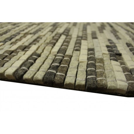 100% Wełniany naturalny dywan Brinker Carpets Stone 800 200x300cm wart 6 500zł grafit/szary wełna filcowana