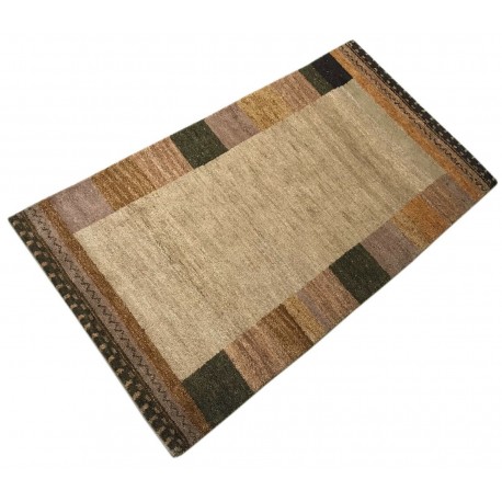 Piękny nowoczesny dywan klasyczny Gabbeh 100% wełna argentyńska brązowy 90x160cm