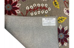 Kolorowy jasny kwiatowy dywan RUG COLLECTION do salonu nowoczesny design 100% wełna 150x240cm Indie