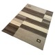 Welniany ręcznie tkany dywan Nepal Premium w prostokąty brązowo-beżowy 140x200cm