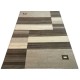 Welniany ręcznie tkany dywan Nepal Premium w prostokąty brązowo-beżowy 140x200cm