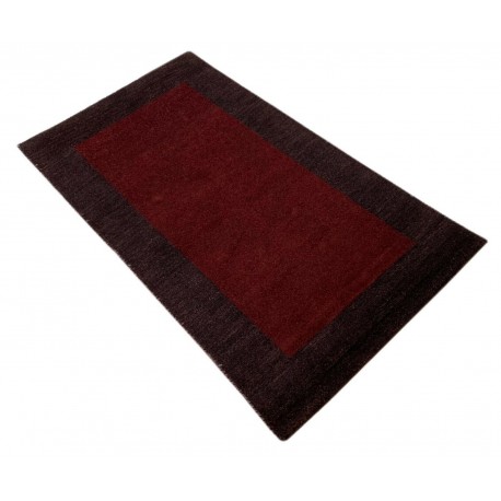 Piękny nowoczesny dywan klasyczny Gabbeh 100% wełna argentyńska bordowy 90x165cm