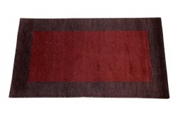 100% wełniany gruby dywan gabbeh 90x165cm bordowy